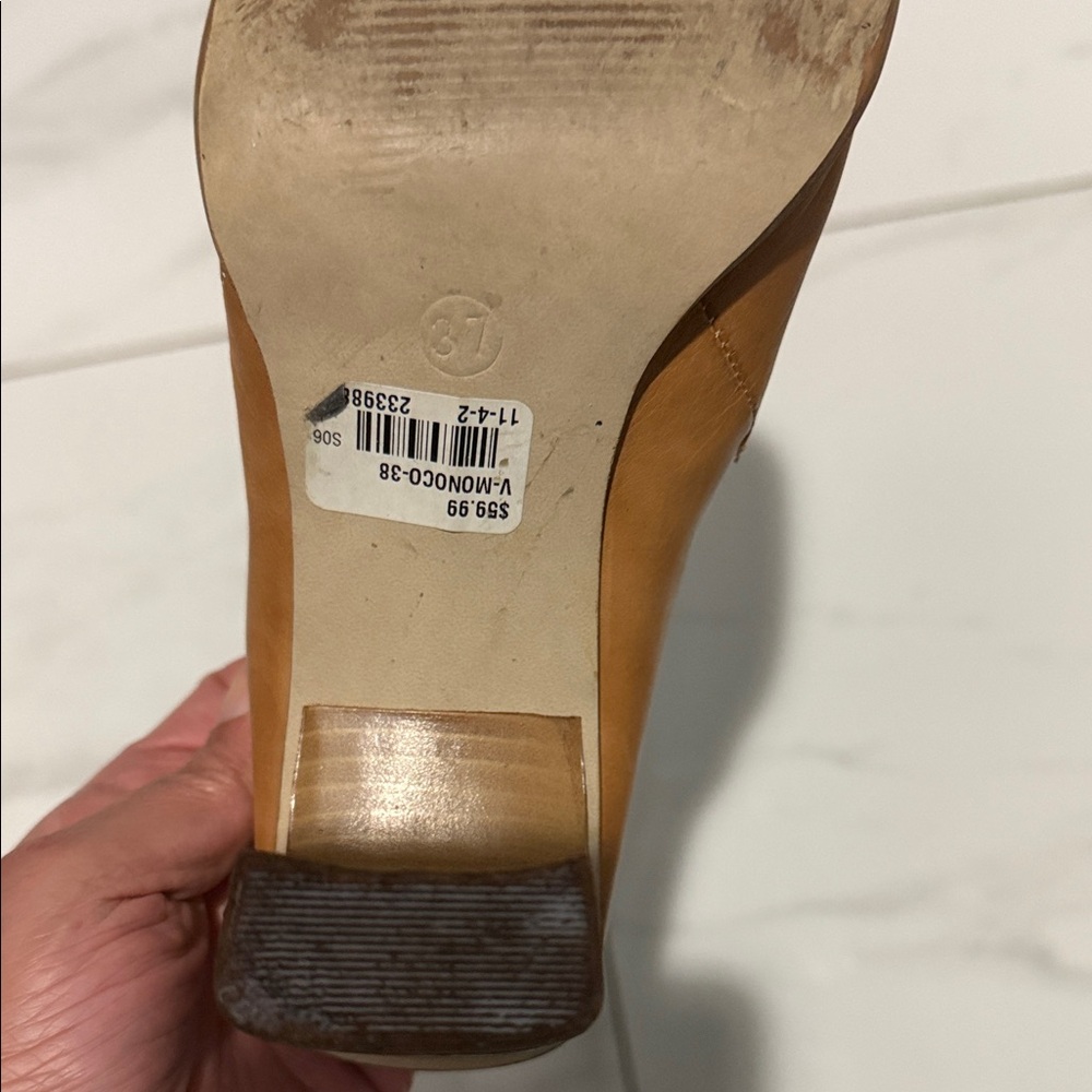 Chic Tan Leather Mules for Women - Picture 3 of 9